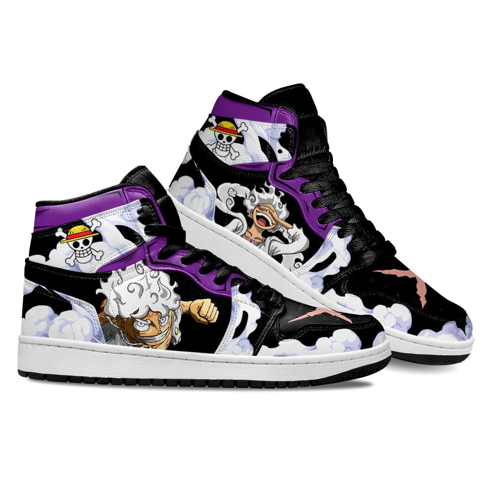 One Piece Luffy Nika JD1s Sneakers Anime Shoes, Air Jordan Hightop