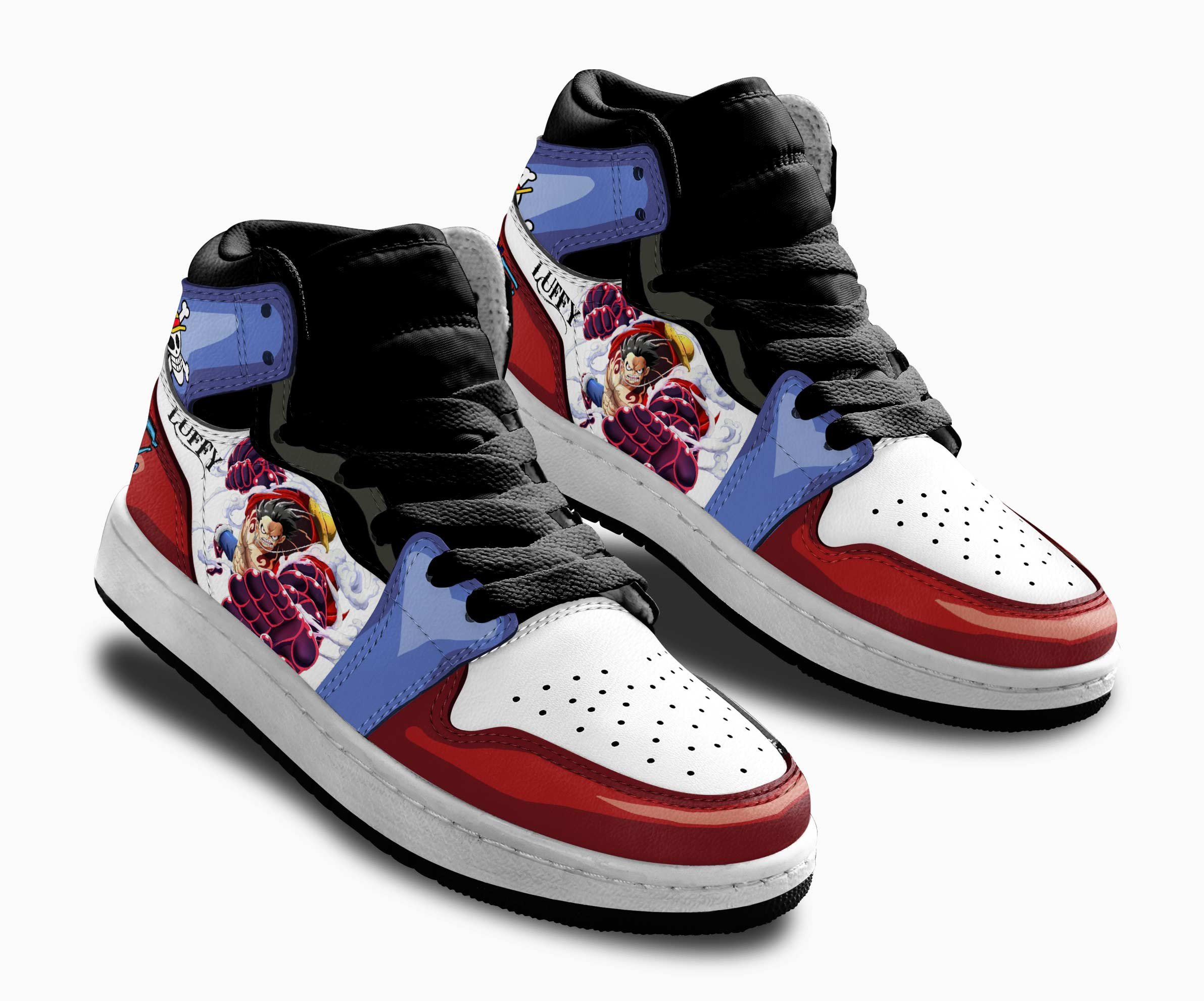 One Piece Luffy Snakeman Gear Fourth Custom Anime Shoes For Kids