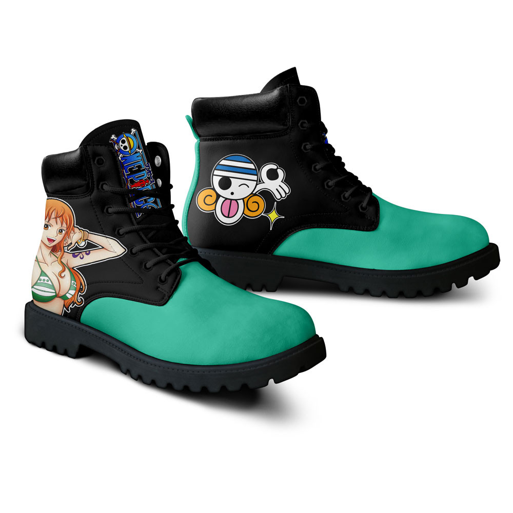 One Piece Nami Boots Anime Custom Shoes Simple Style