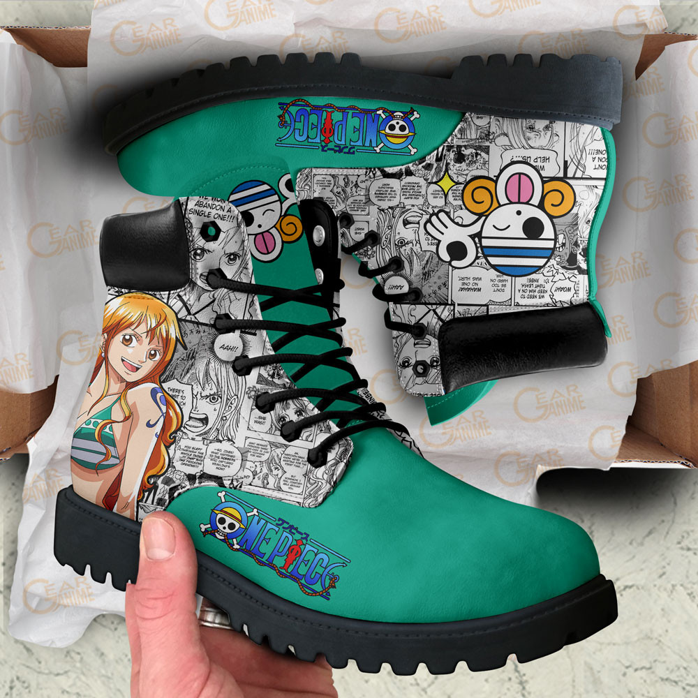 One Piece Nami Boots Manga Anime Custom Shoes