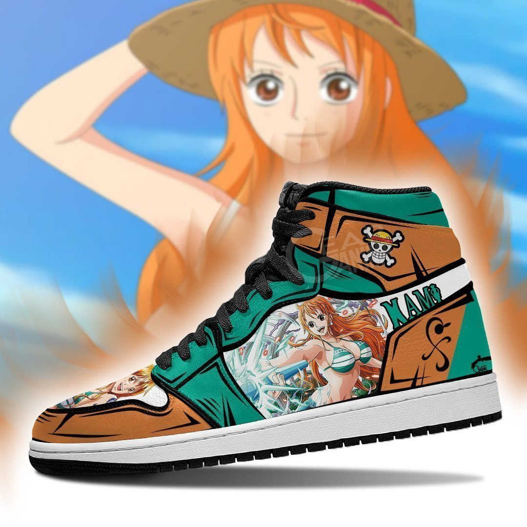 One Piece Nami JD1s Sneakers Anime Shoes, Air Jordan Hightop