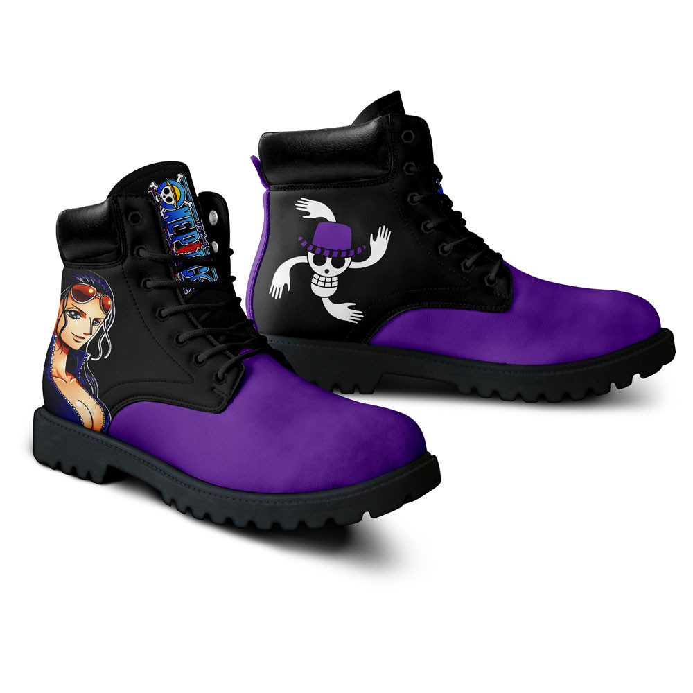 One Piece Nico Robin Boots Anime Custom Shoes Simple Style