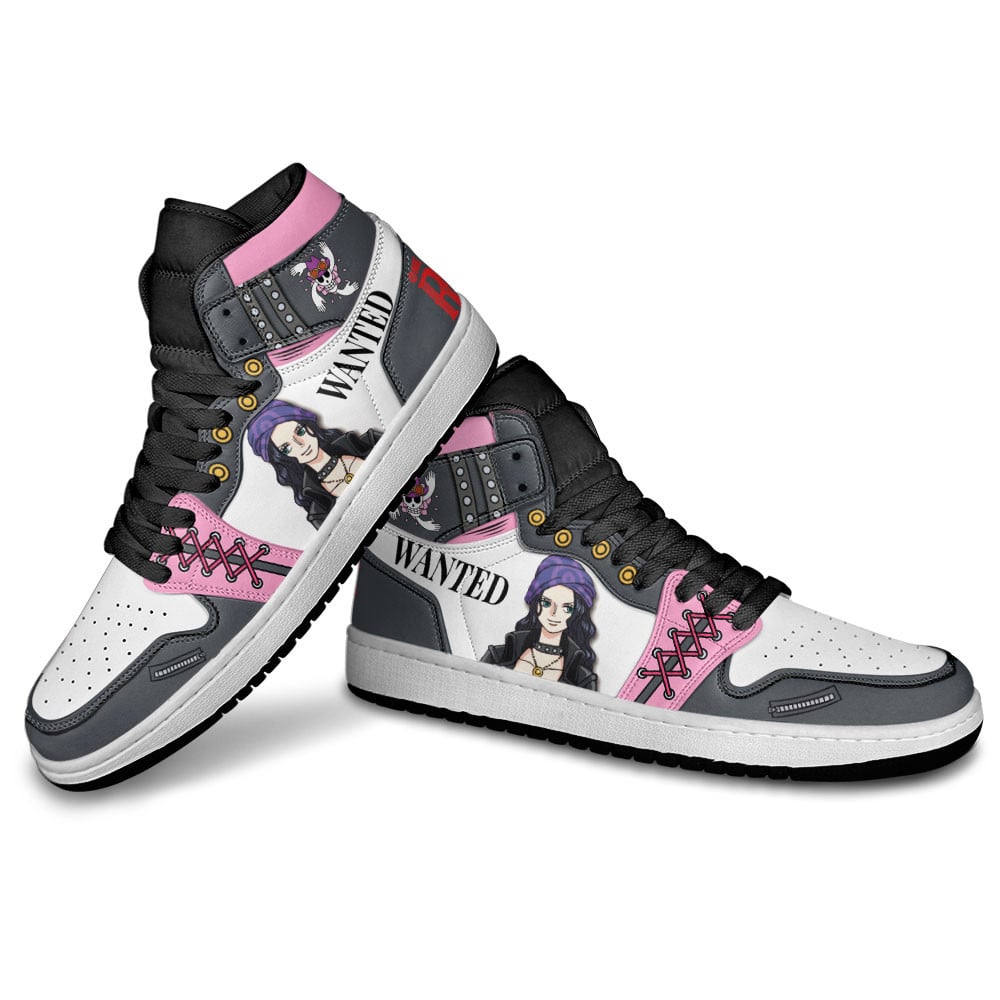One Piece Red Nico Robin JD1s Sneakers Anime Shoes For Otaku, Air Jordan Hightop