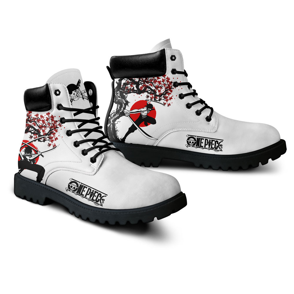 One Piece Roronoa Zoro Boots Anime Custom Shoes Japan Style