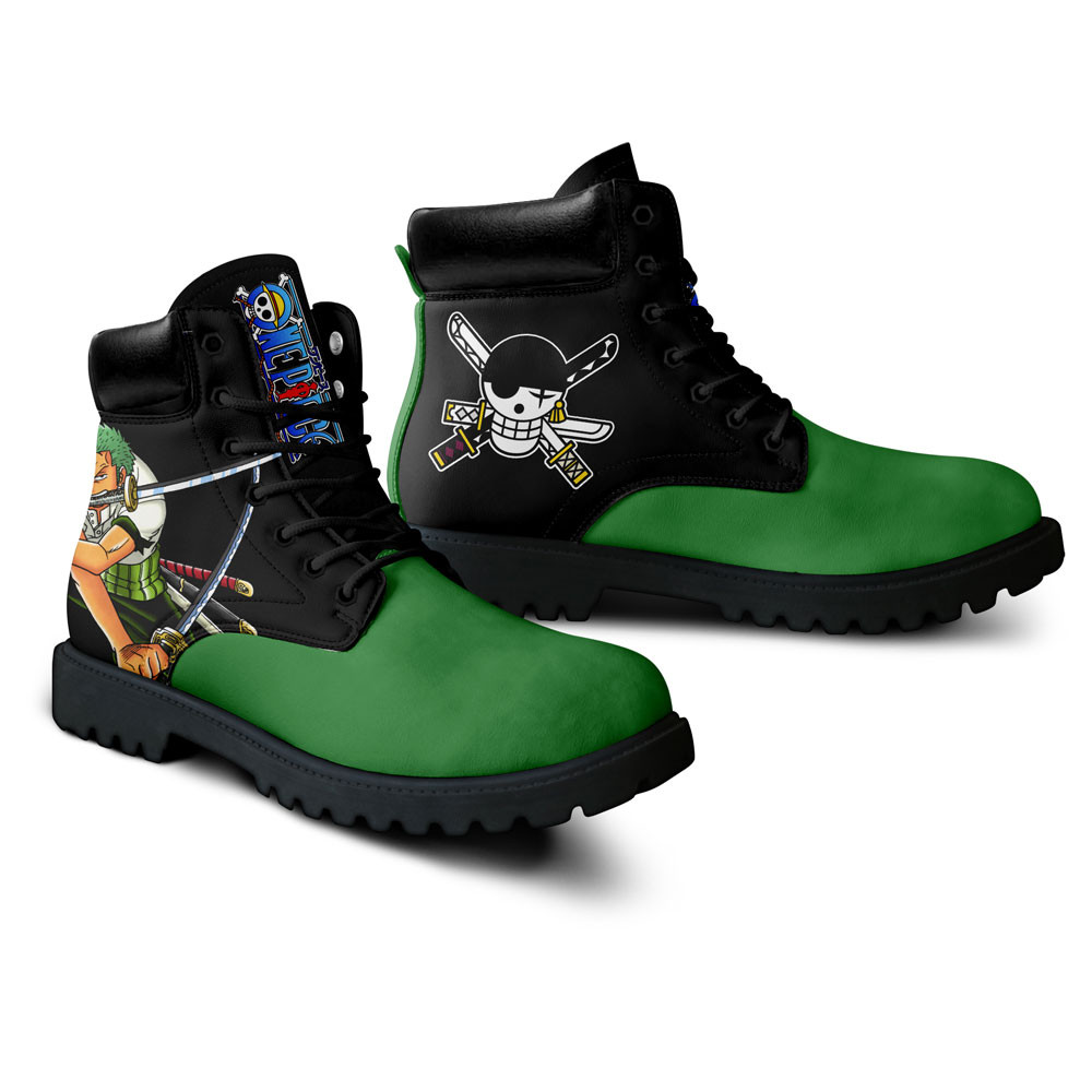 One Piece Roronoa Zoro Boots Anime Custom Shoes Simple Style