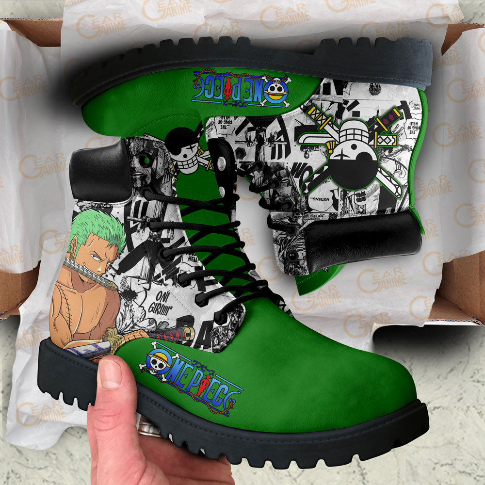 One Piece Roronoa Zoro Boots Manga Anime Custom Shoes
