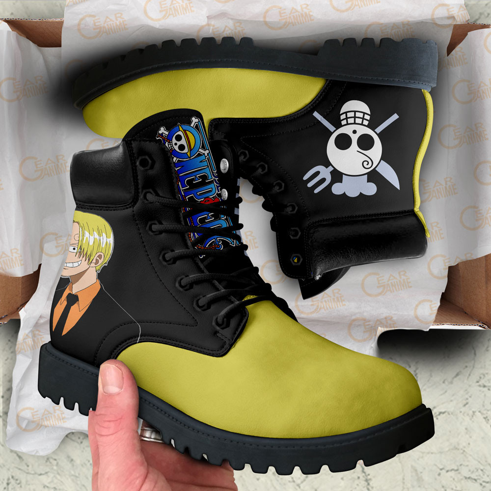 One Piece Sanji Boots Anime Custom Shoes Simple Style