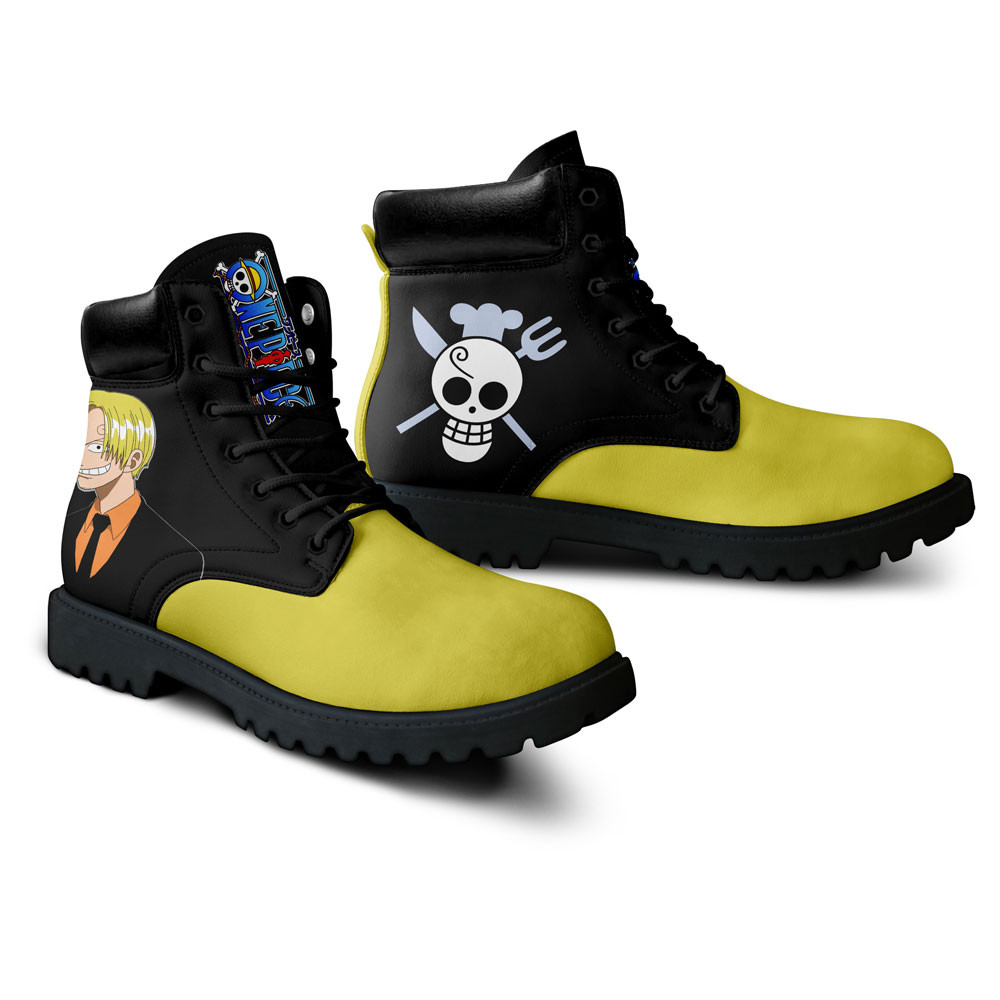 One Piece Sanji Boots Anime Custom Shoes Simple Style