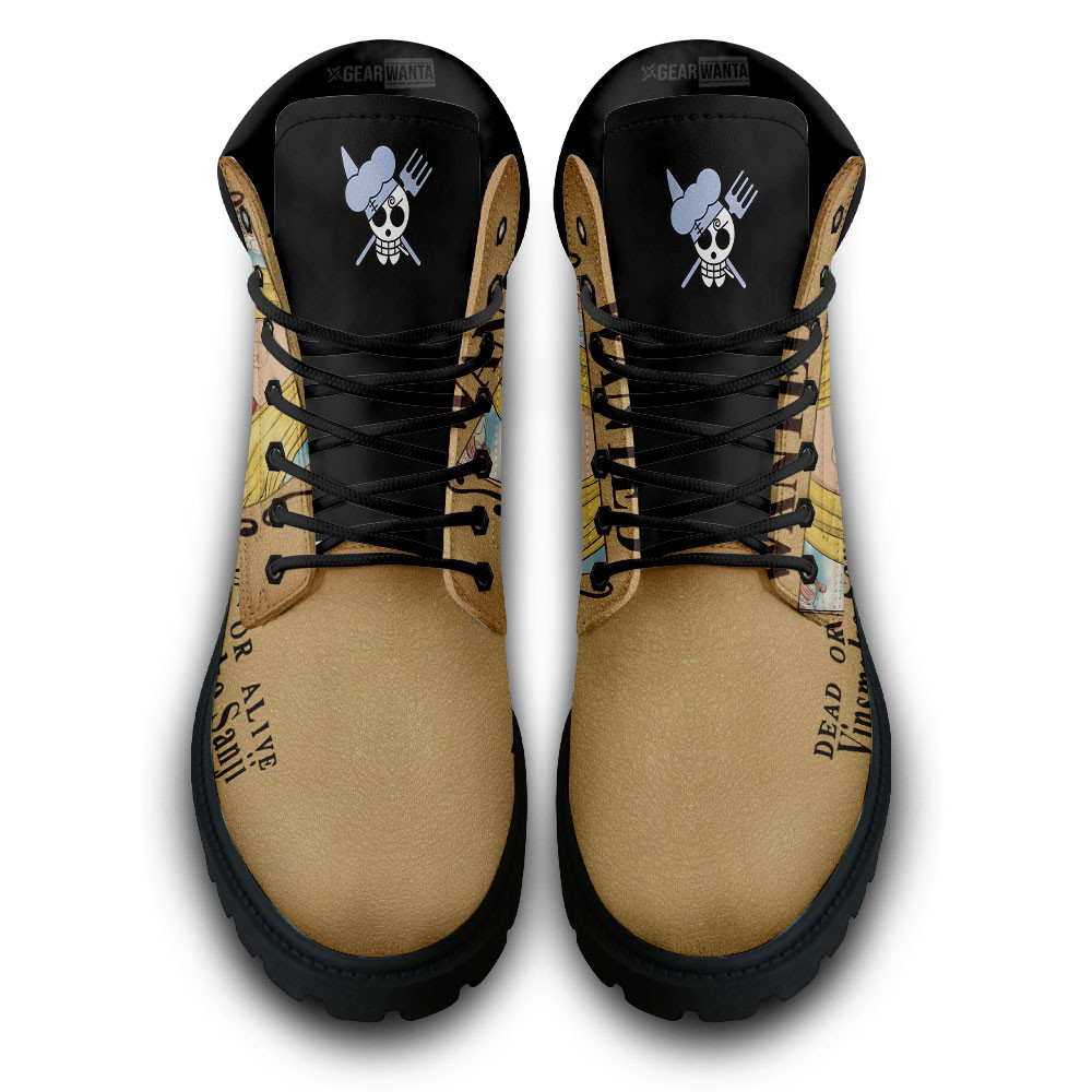 One Piece Sanji Wanted Boots Custom Anime Shoes