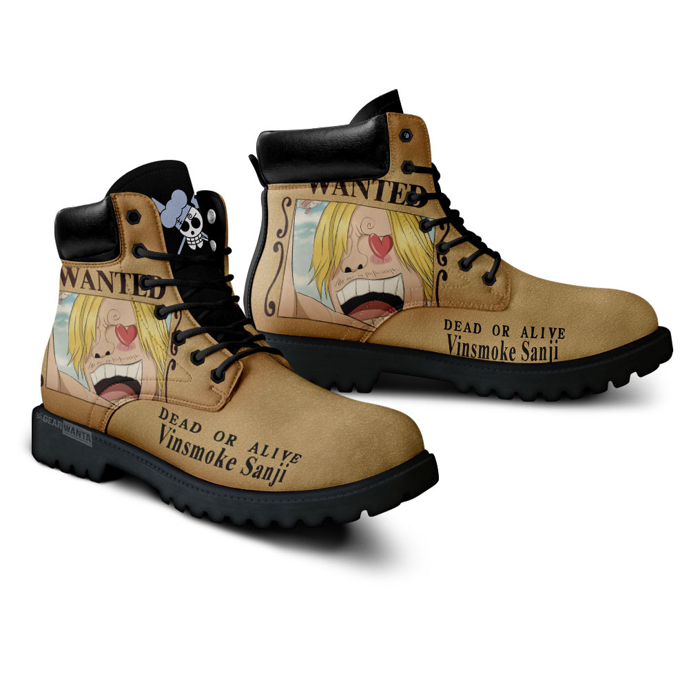 One Piece Sanji Wanted Boots Custom Anime Shoes