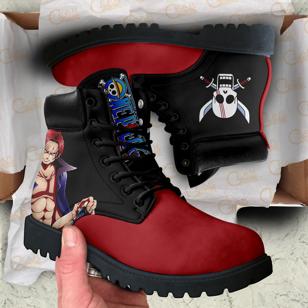 One Piece Shanks Boots Anime Custom Shoes Simple Style
