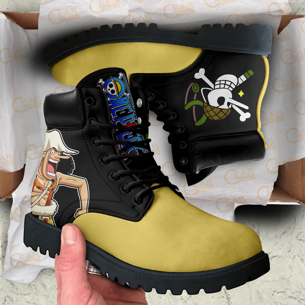 One Piece Usopp Boots Anime Custom Shoes Simple Style