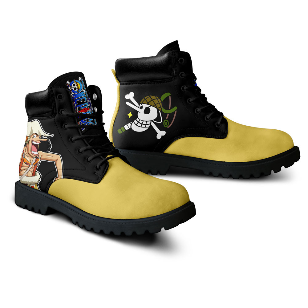 One Piece Usopp Boots Anime Custom Shoes Simple Style