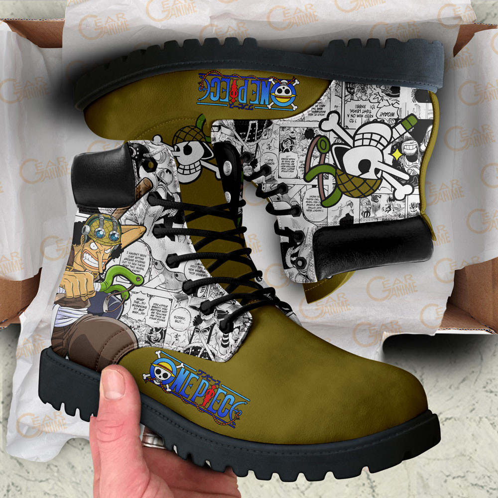 One Piece Usopp Boots Manga Anime Custom Shoes
