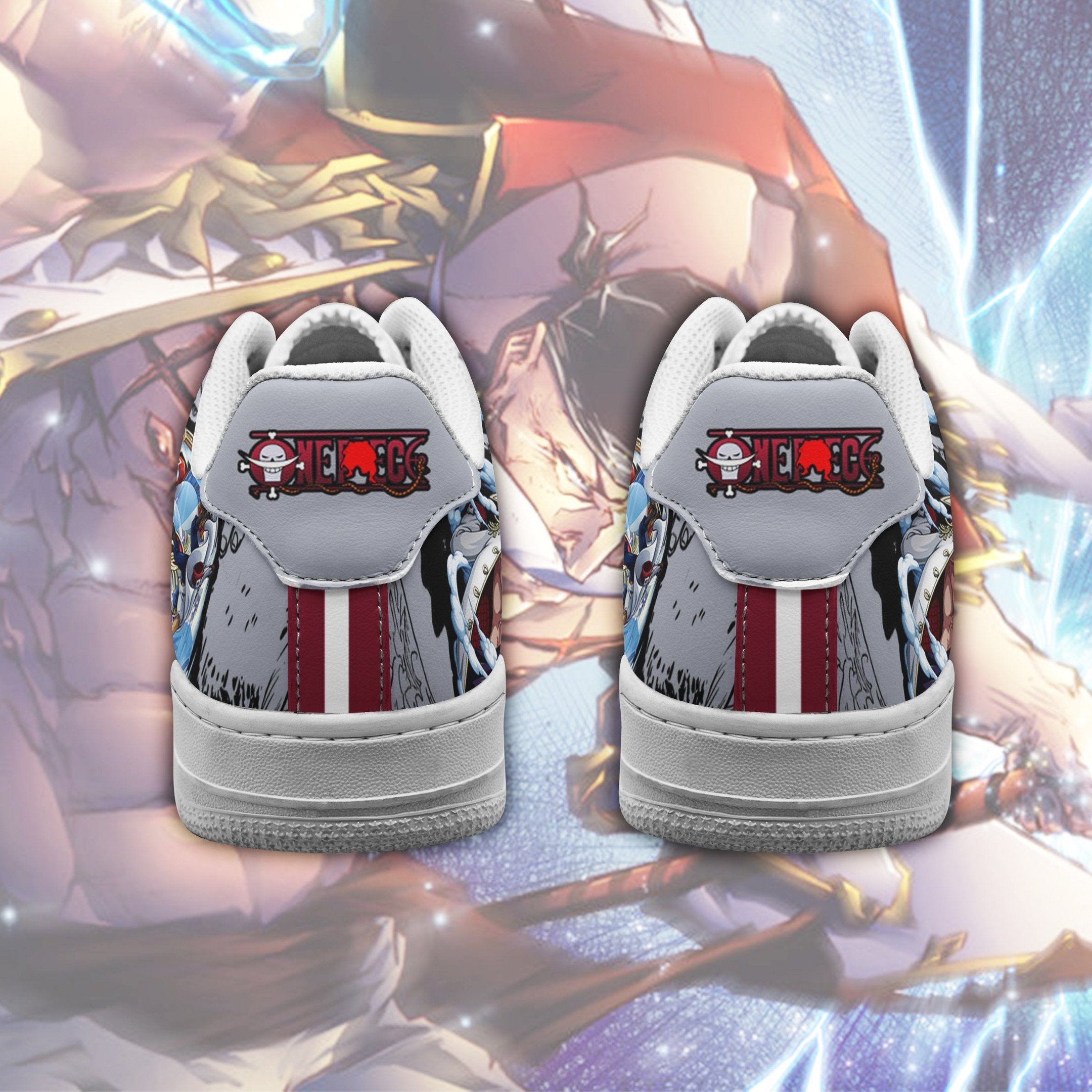 One Piece Whitebeard Sneakers One Piece Anime Shoes Fan Gift TT06