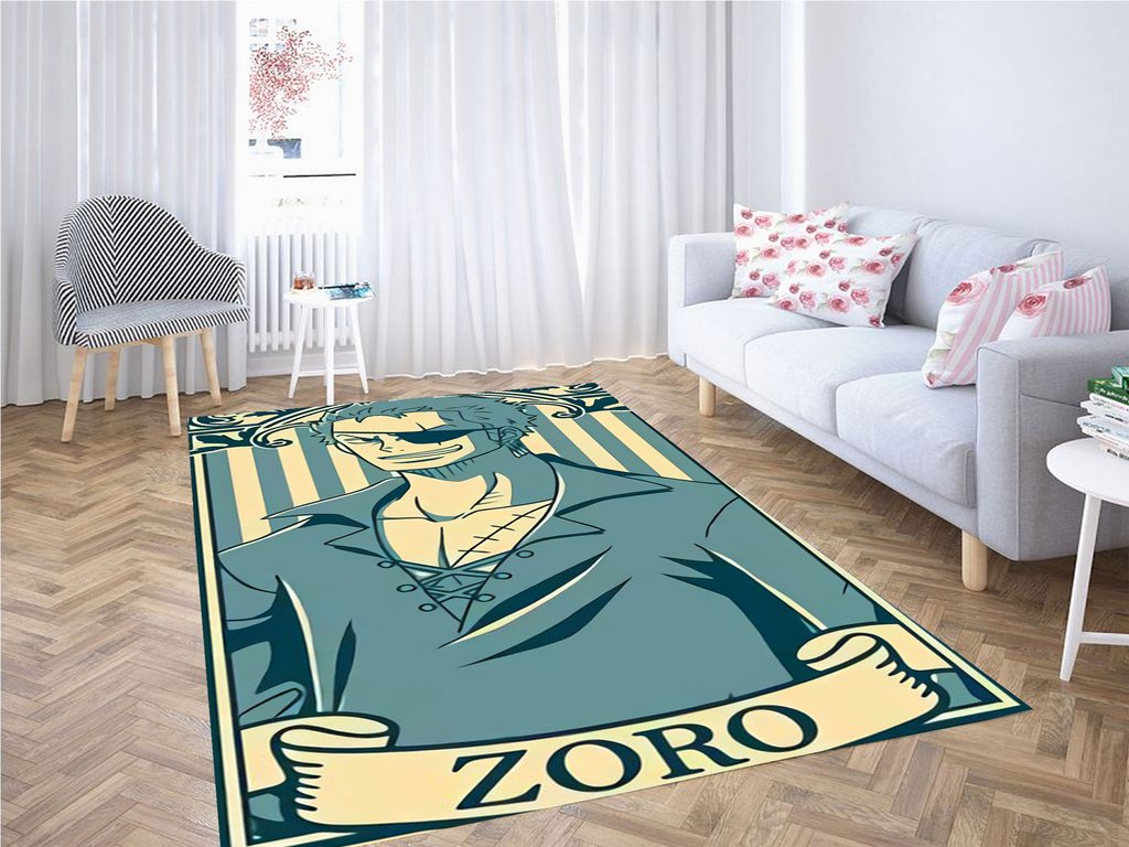 One Piece Zoro Background Living Room Modern Carpet Rectangle Rug