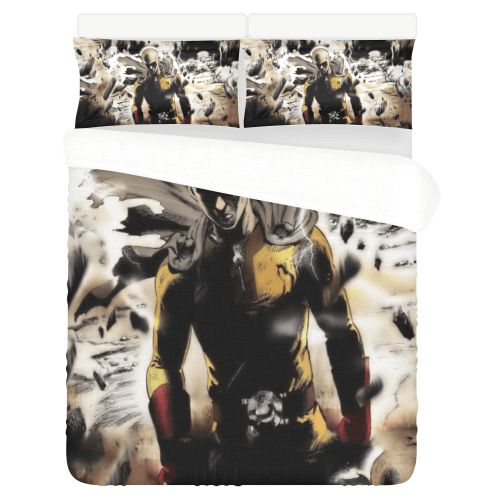 One Punch Man 3D Customized Duvet Cover Bedding Set