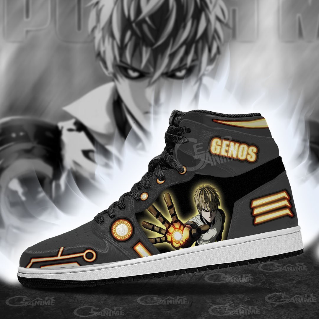 One Punch Man Genos JD1s Sneakers Anime Shoes, Air Jordan Hightop