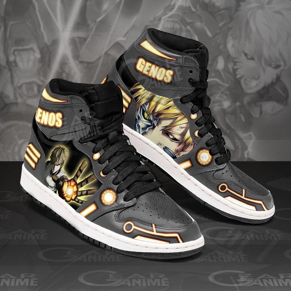 One Punch Man Genos JD1s Sneakers Anime Shoes, Air Jordan Hightop