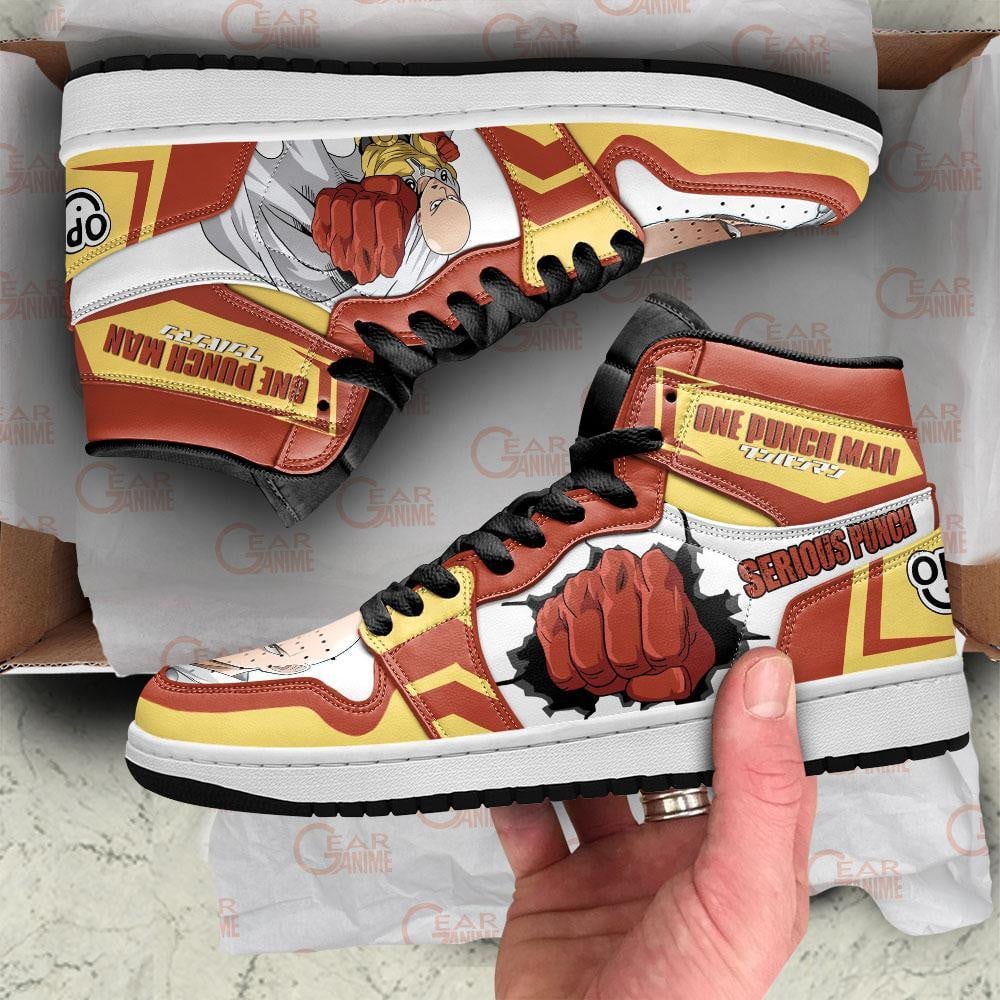 One Punch Man JD1s Sneakers Saitama Serious Punch Anime Shoes, Air Jordan Hightop
