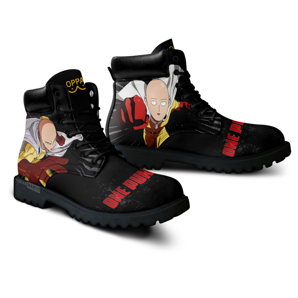 One Punch Man Saitama Boots Anime Custom Shoes