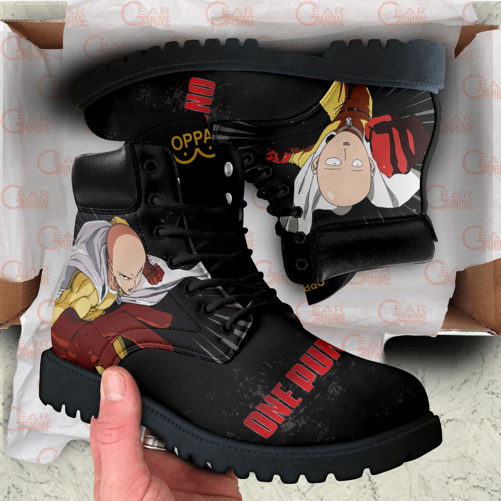 One Punch Man Saitama Boots Anime Custom Shoes