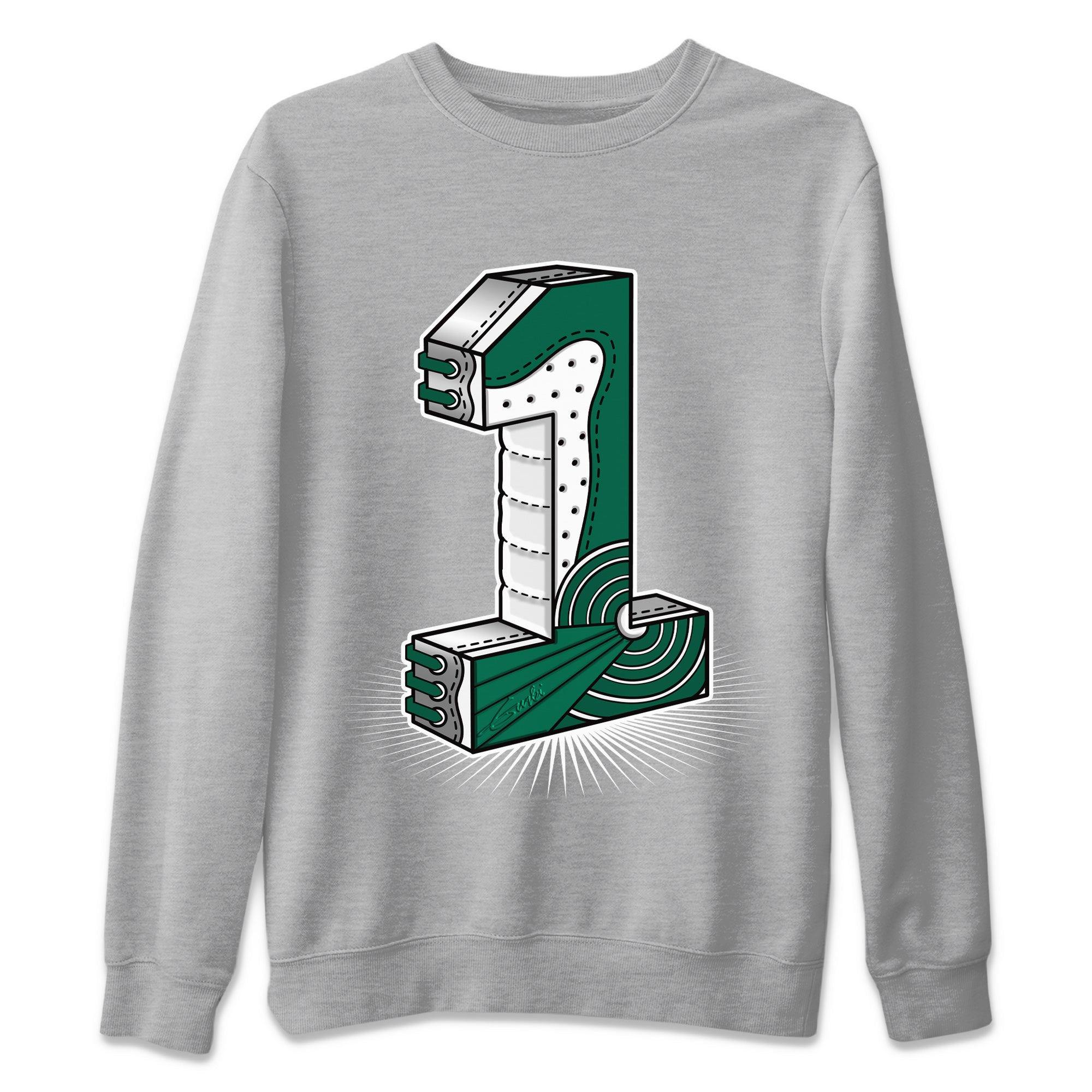 One Statue Unisex Sweater – Air Jordan 1 Gorge Green, Sneakers Matching Sweater
