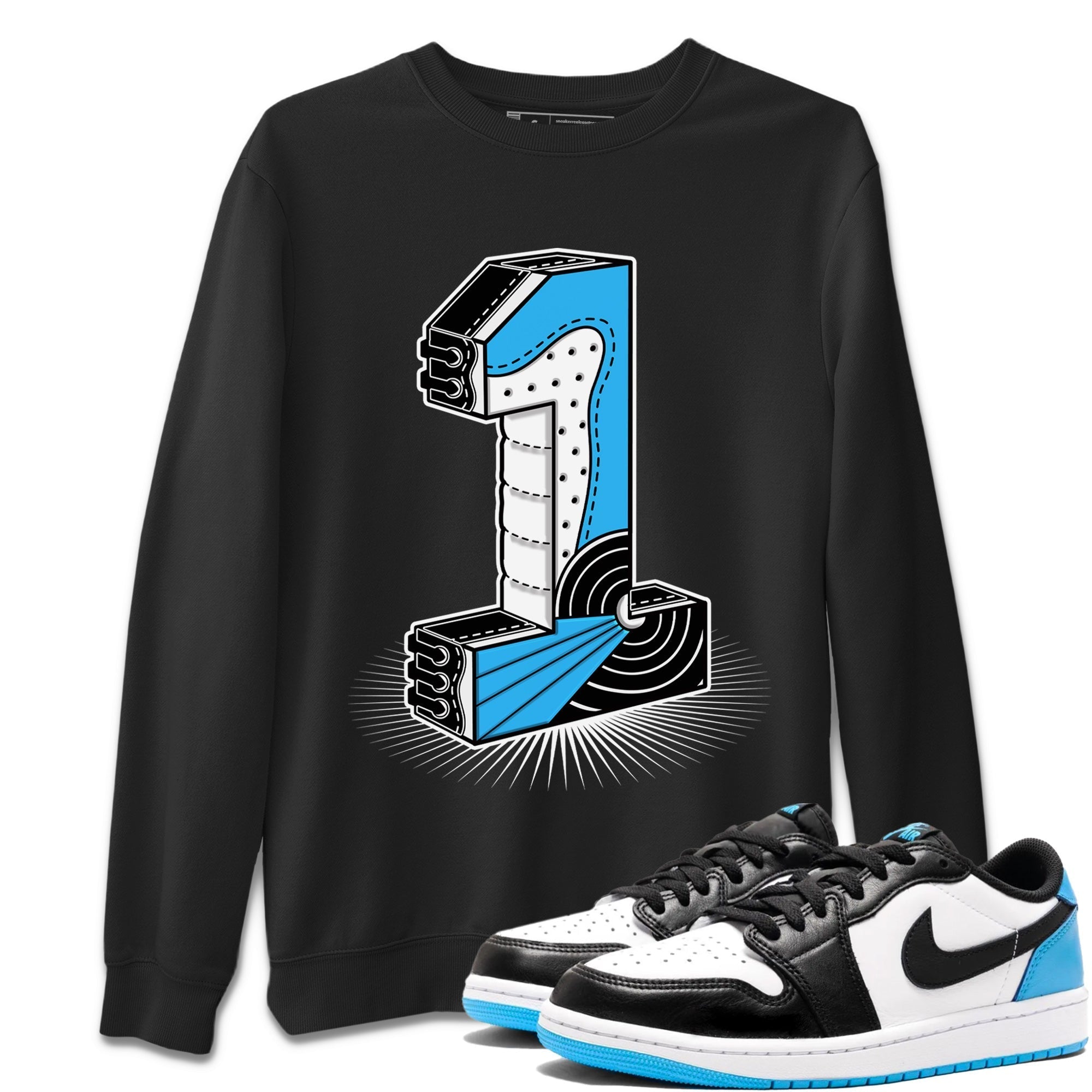 One Statue Unisex Sweater – Air Jordan 1 Powder Blue, Sneakers Matching Sweater