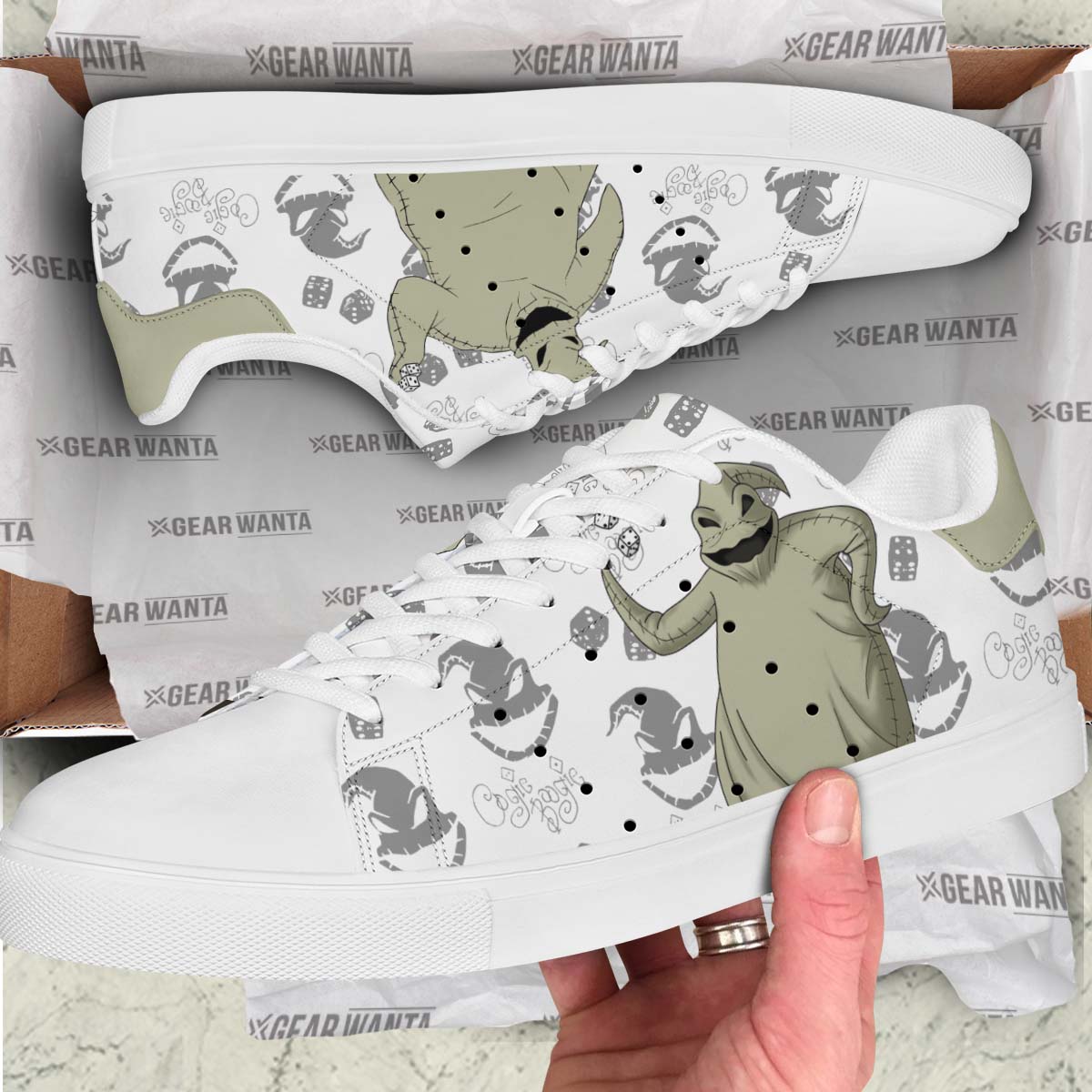 Oogie Boogie Skate Shoes Custom The Nightmare Before Christmas Cartoon Sneakers