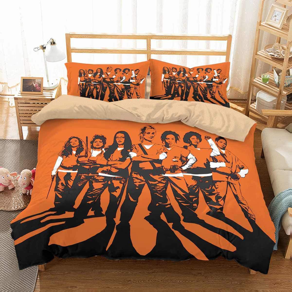 Orange Is The New Black 3D Customized Duvet Cover Bedding Set