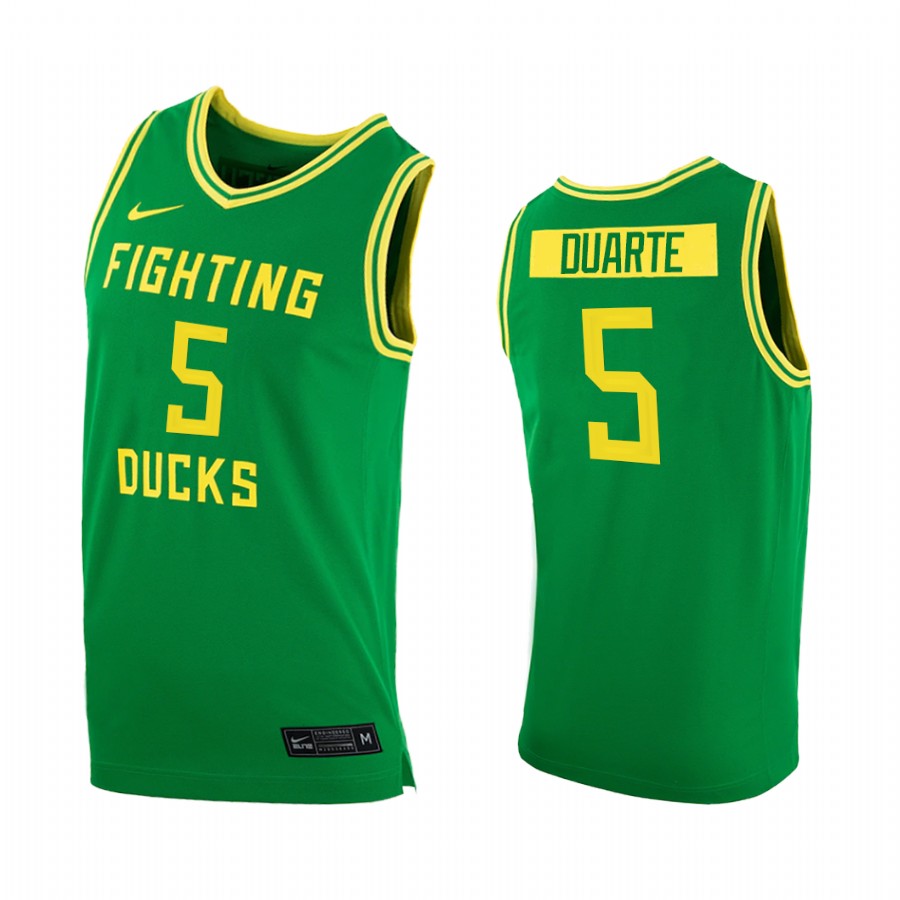 Oregon Ducks Chris Duarte Green College 2020-21 Jersey