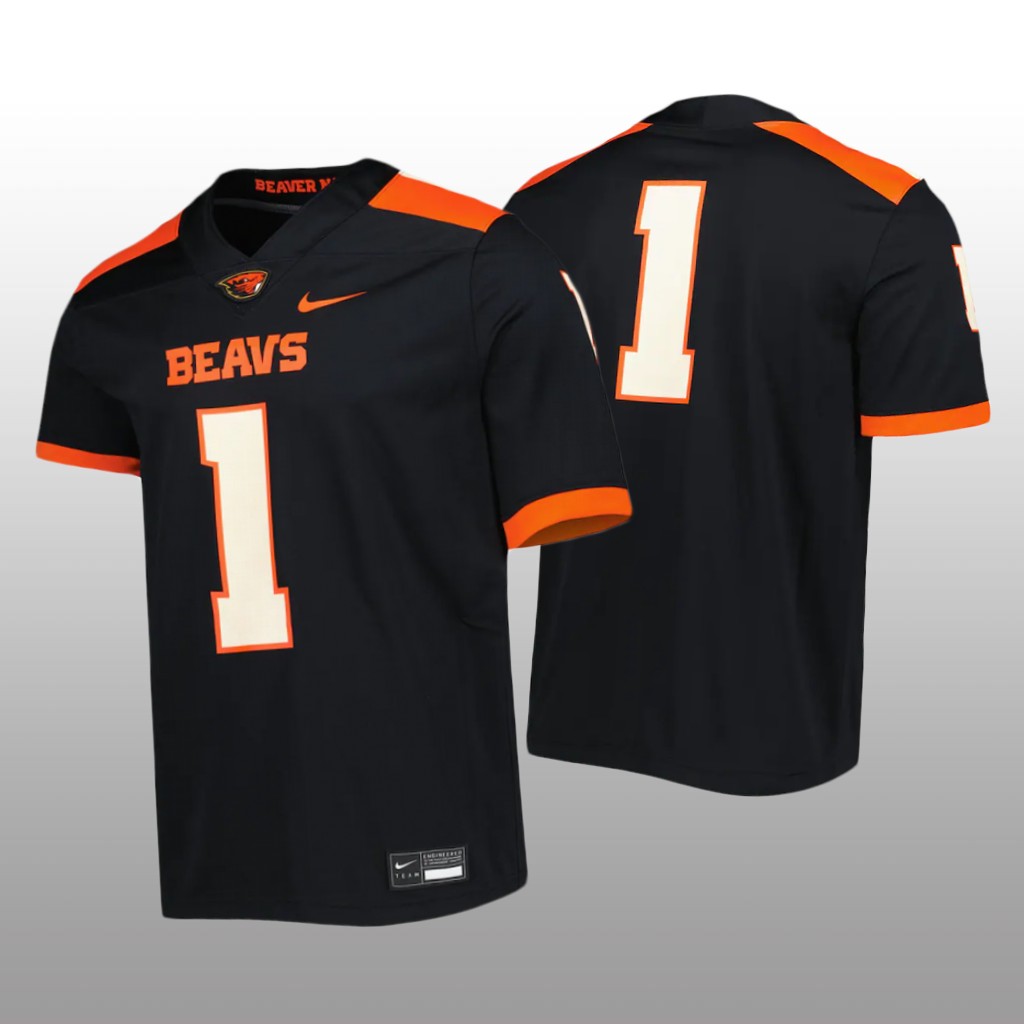 Oregon State Beavers #1 Untouchable Black Jersey