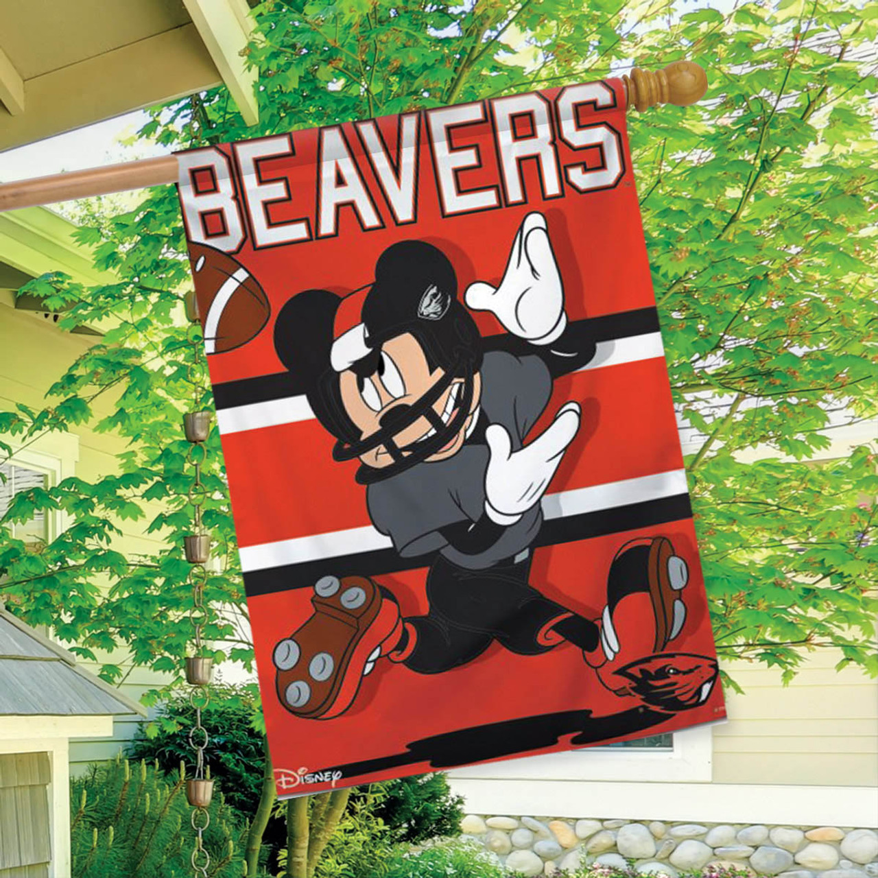 Oregon State University Beavers NCAA Mickey Mouse Garden Flag, House Flag