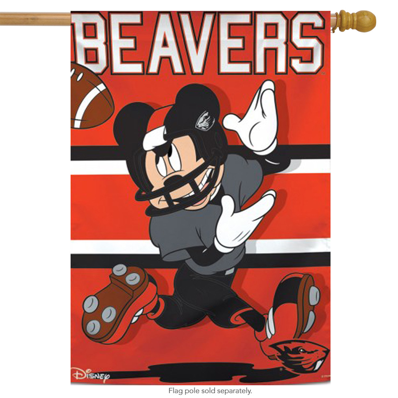 Oregon State University Beavers NCAA Mickey Mouse Garden Flag, House Flag