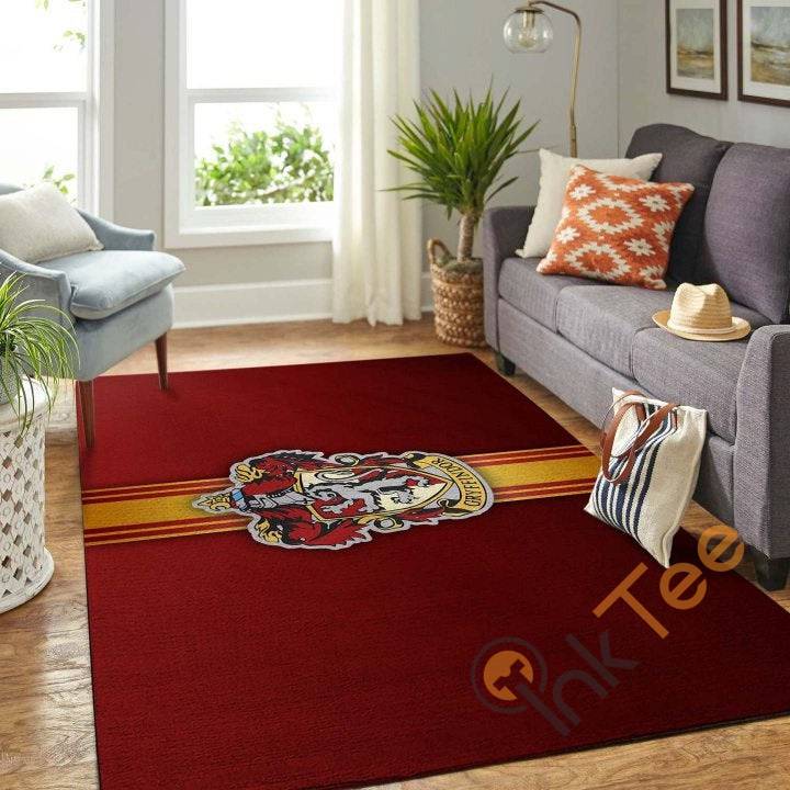 Original Gryffindor Logo Living Room Carpet Floor Decor Beautiful Gift For Harry Potter’s Fan Potter Rectangle Rug