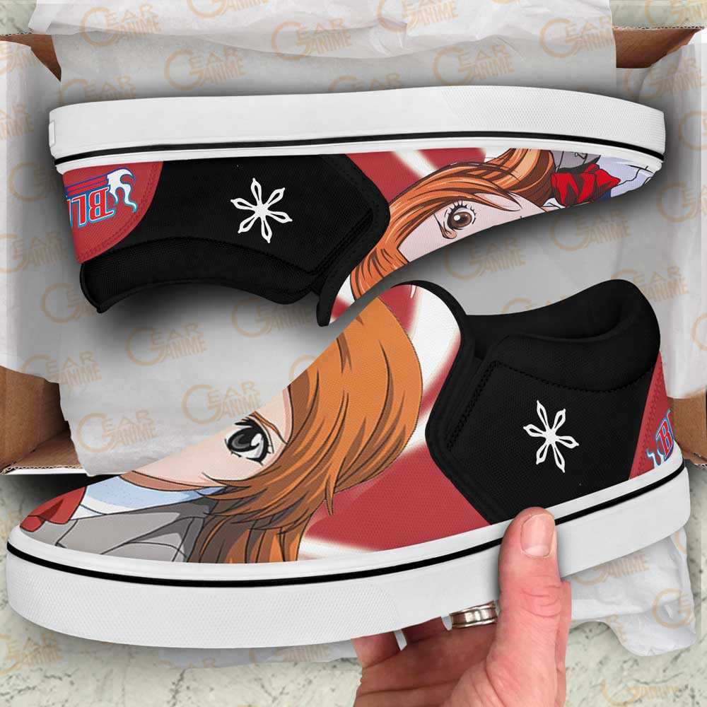 Orihime Inoue Slip-On Shoes Canvas Custom Anime Bleach Shoes