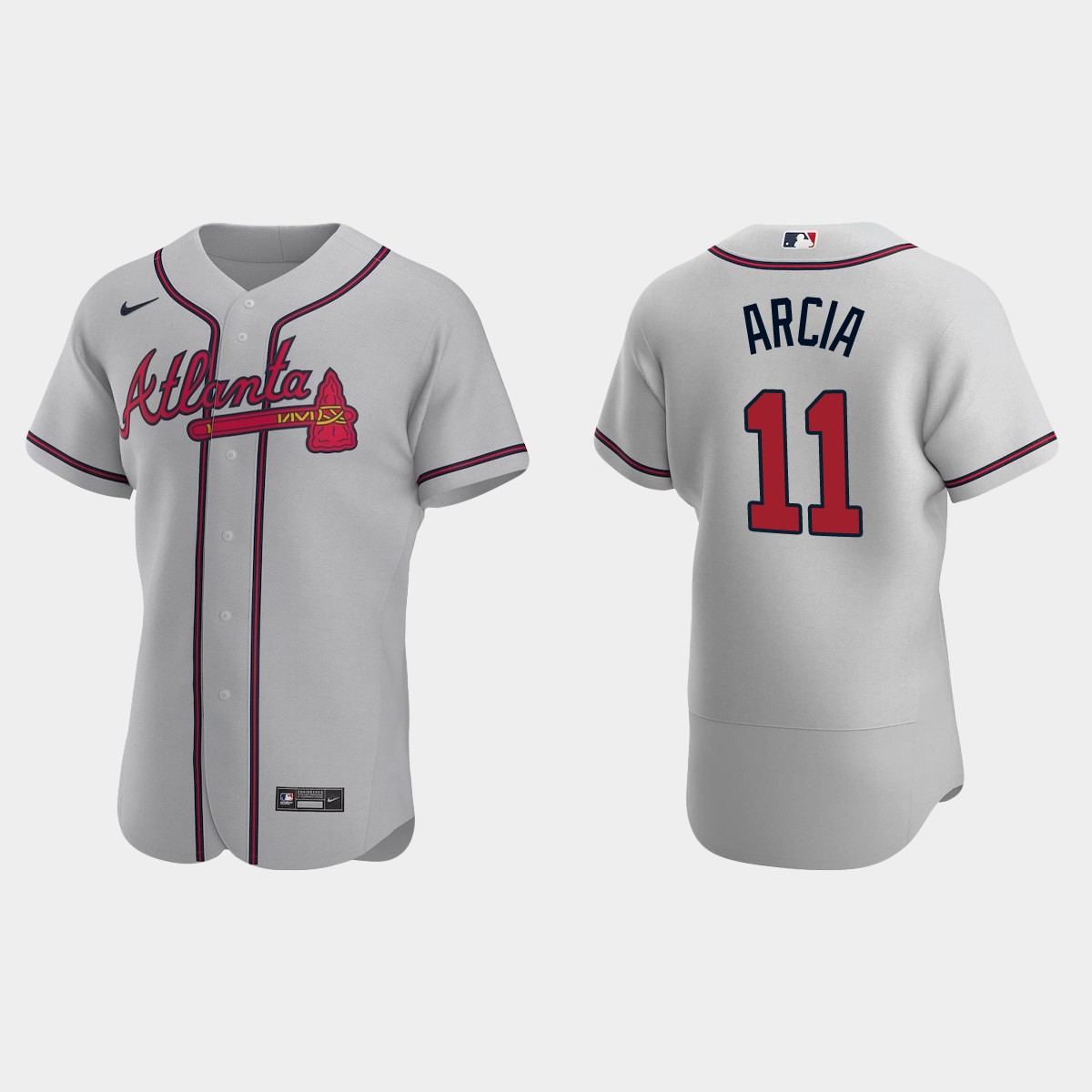 Orlando Arcia Atlanta Braves Road Jersey - Gray
