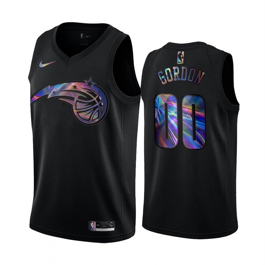 Orlando Magic Aaron Gordon #00 Jersey Iridescent Holographic Black Limited Edition