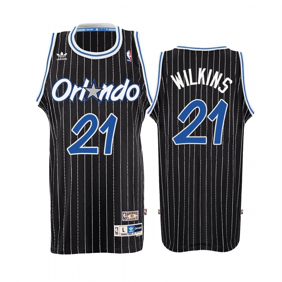 Orlando Magic Dominique Wilkins #21 Black Throwback Jersey