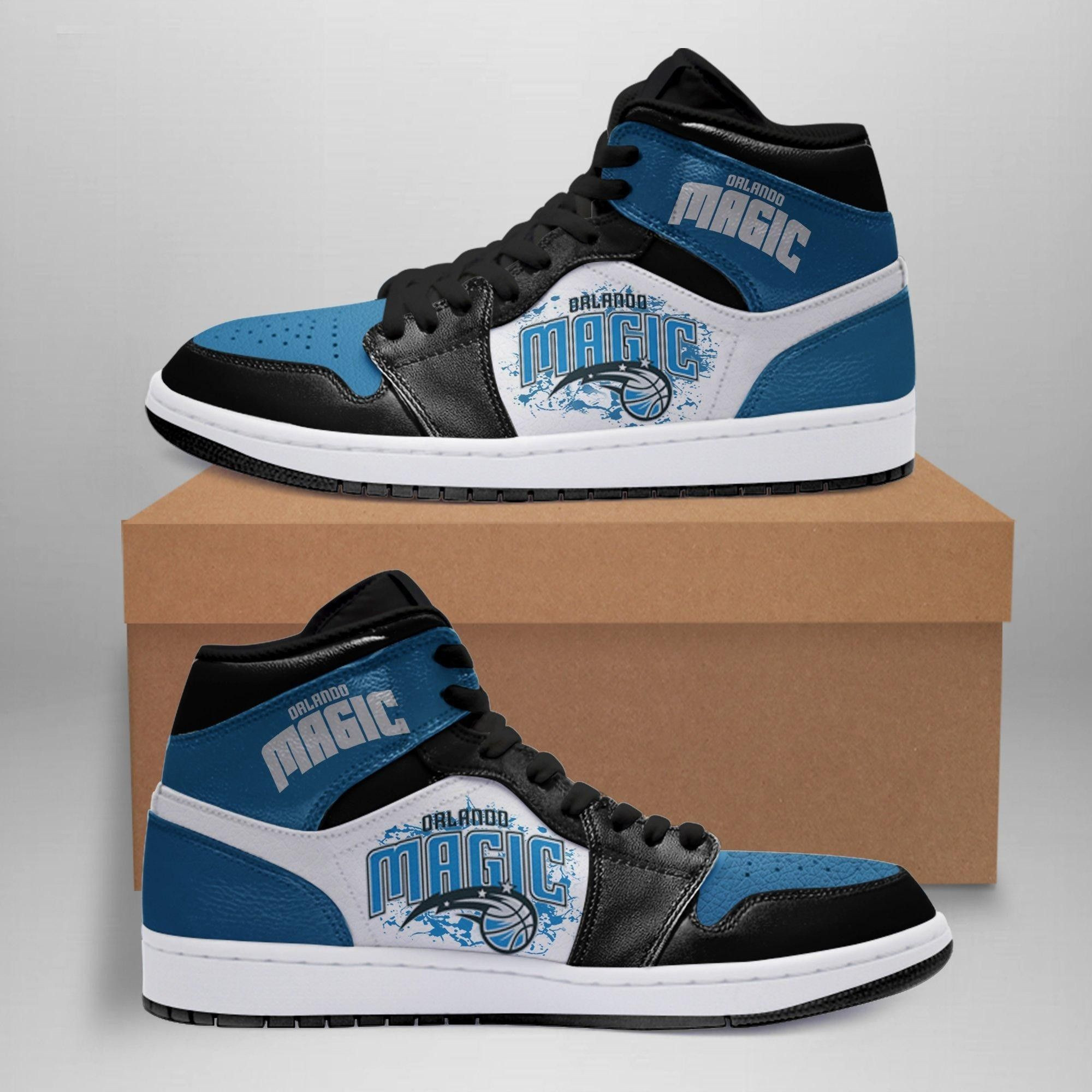 Orlando Magic NBA Basketball Shoes Sport Sneakers High Top Air Jordan Sneaker, Air Jordan Hightop