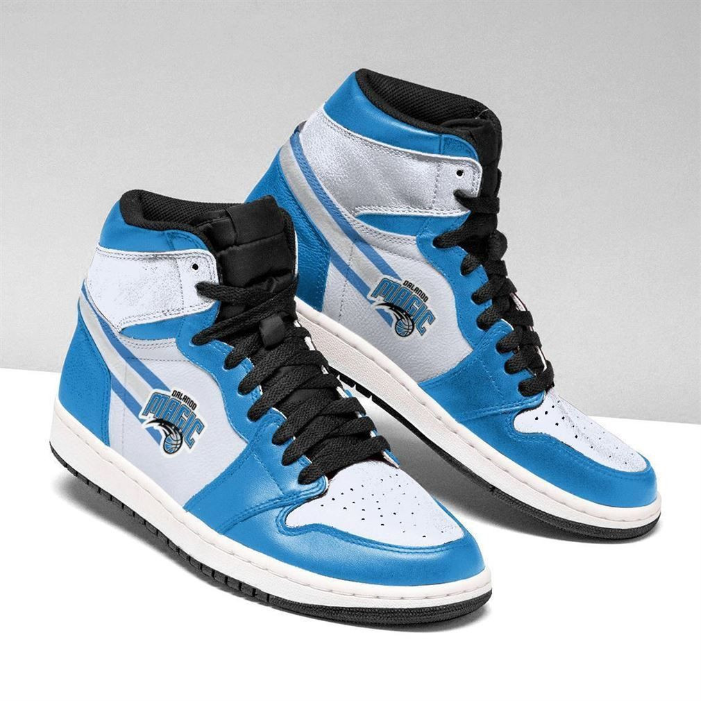 Orlando Magic NBA Fashion Sneakers Basketball Shoes Leather High Top Air Jordan Sneaker, Air Jordan Hightop