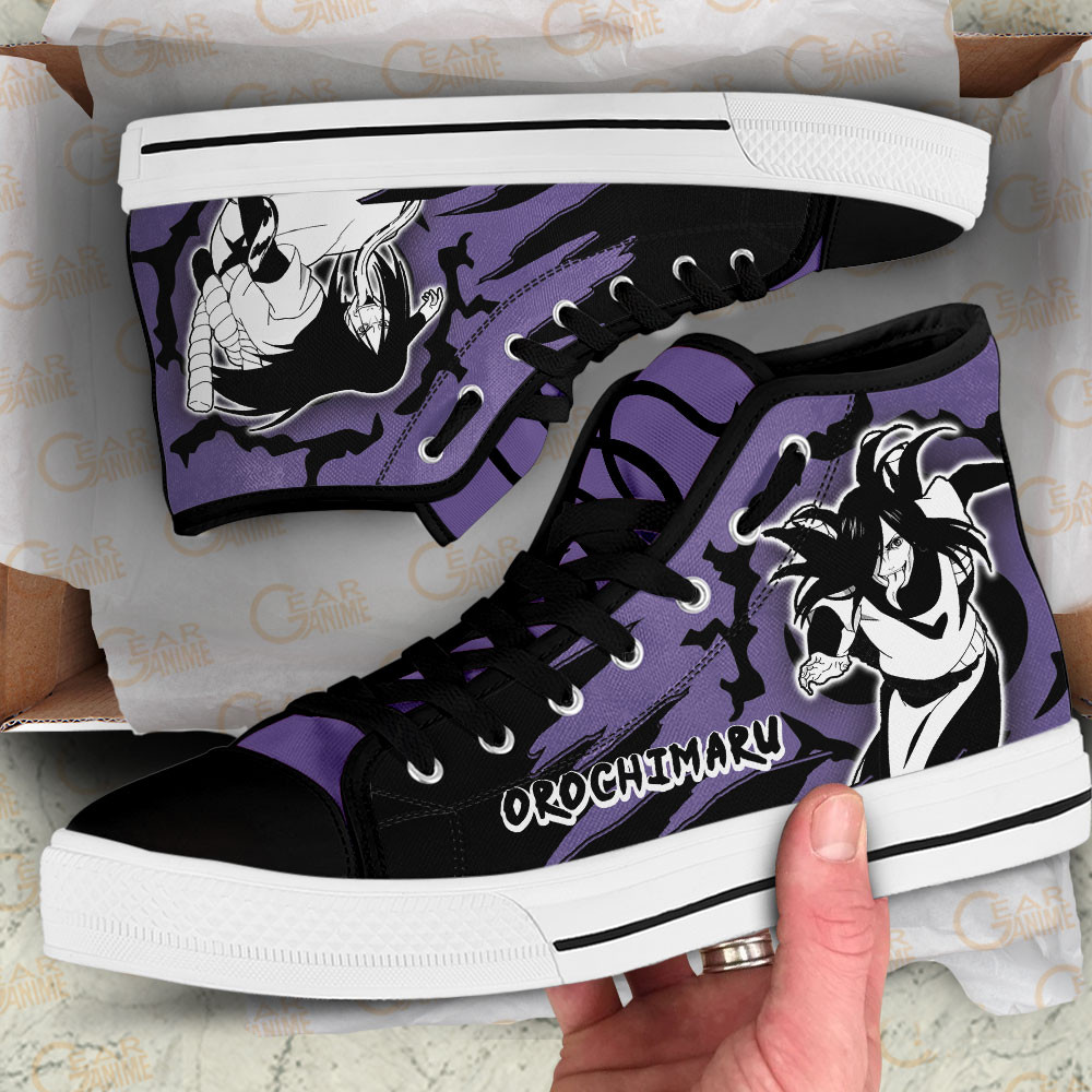 Orochimaru High Top Shoes Anime Sneakers Manga Style