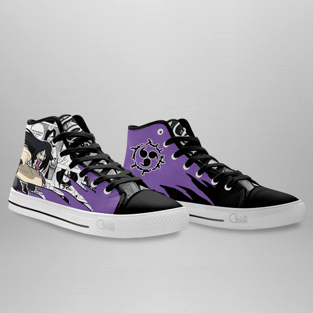 Orochimaru High Top Shoes Custom Anime Sneakers Mix Manga