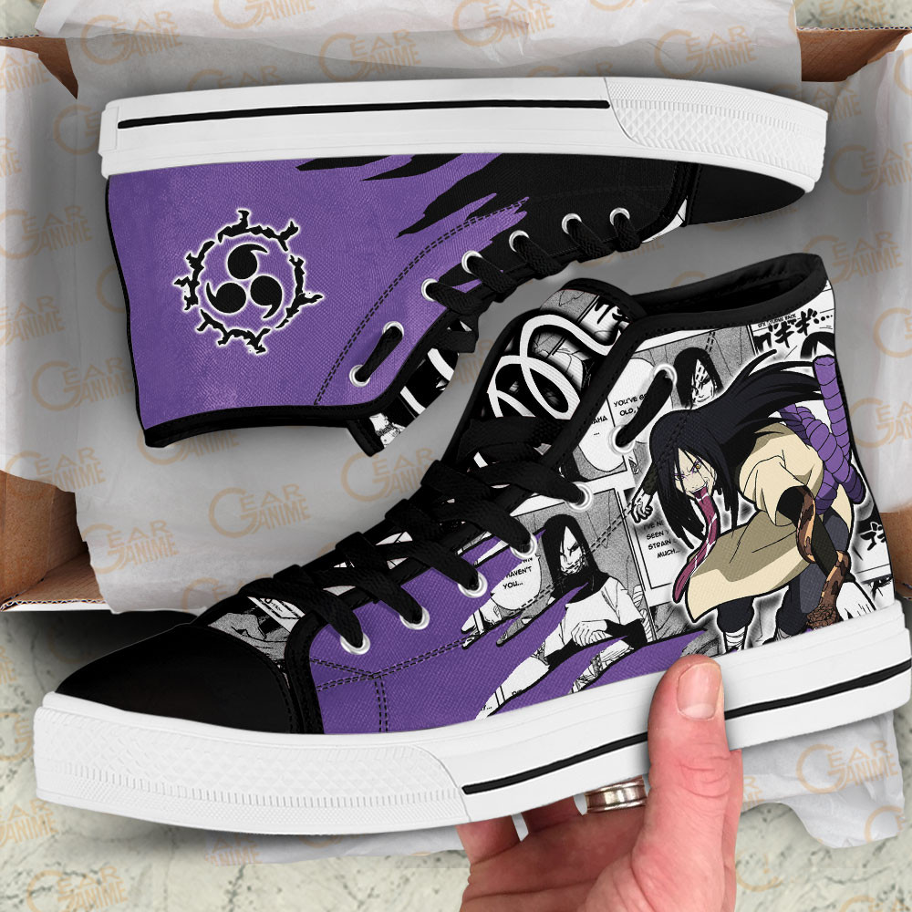 Orochimaru High Top Shoes Custom Anime Sneakers Mix Manga