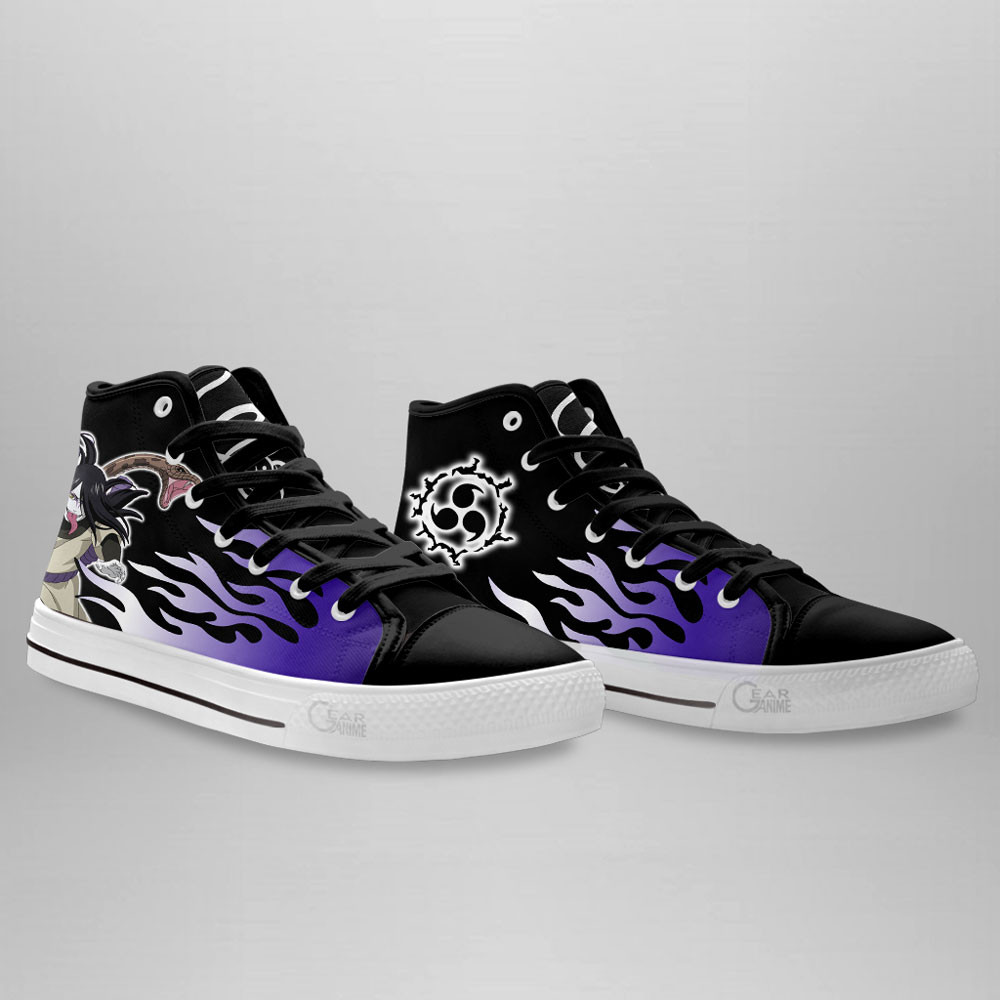 Orochimaru High Top Shoes Custom NRT Sneakers Flame Style