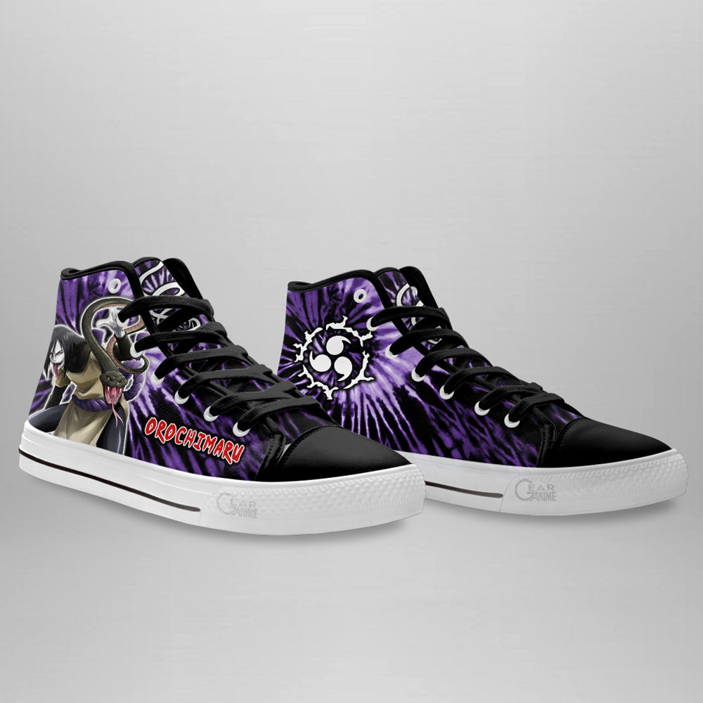 Orochimaru High Top Shoes Custom NRT Sneakers Tie Dye Style
