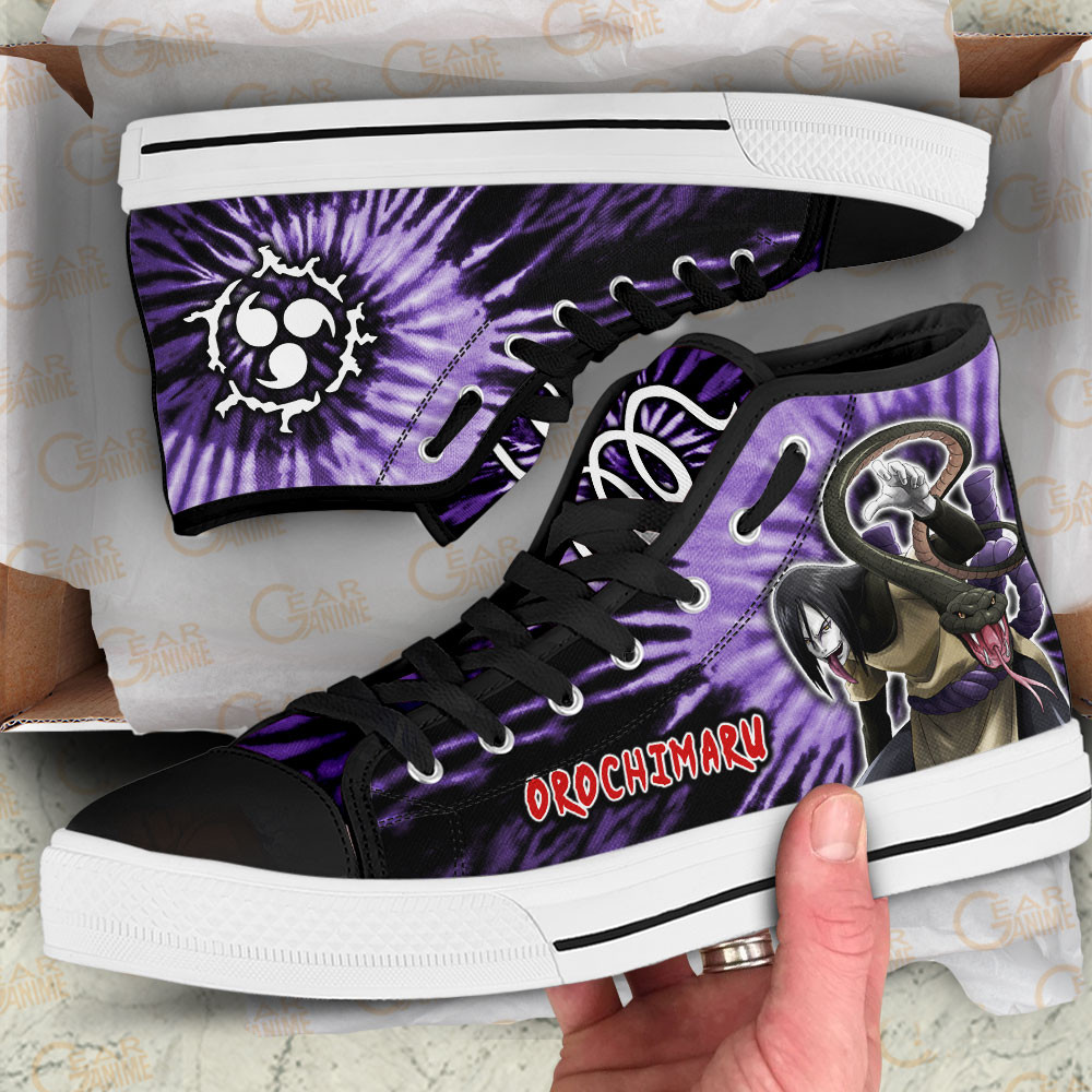 Orochimaru High Top Shoes Custom NRT Sneakers Tie Dye Style