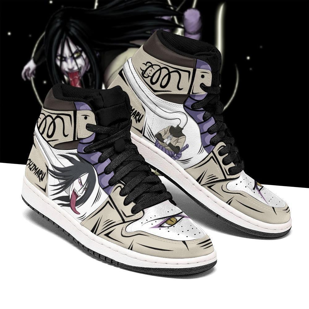 Orochimaru Shoes Eyes Costume Boots Anime JD1s Sneakers, Air Jordan Hightop