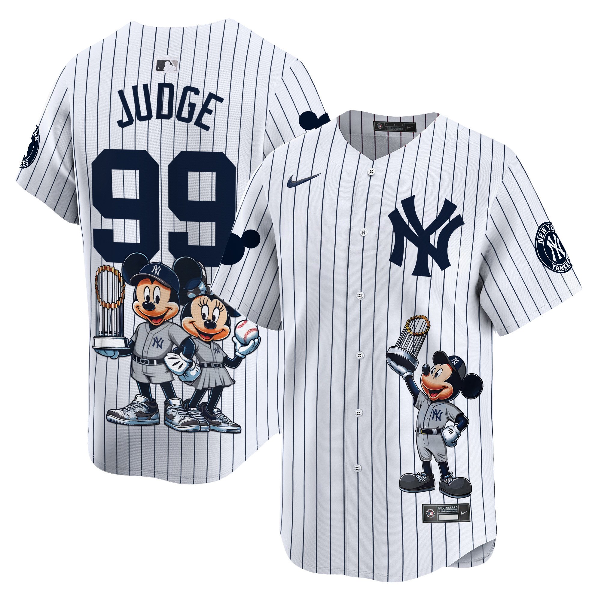 Aaron JudgeUnisex New York Yankees Mickey Vapor Premier Limited White Jersey - Printed