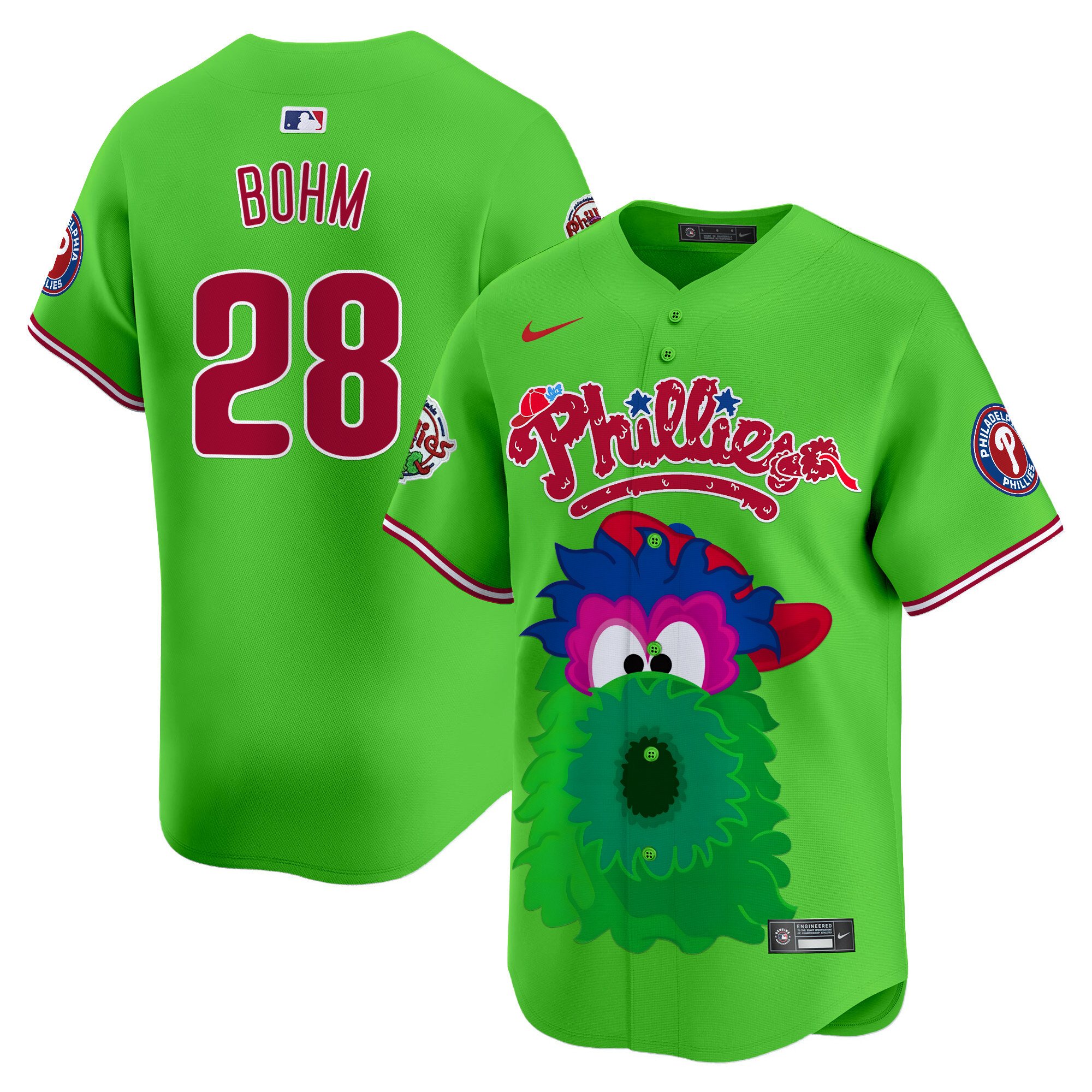 Alec BohmUnisex Philadelphia Phillies Phanatic Vapor Premier Limited Green Jersey V2- Printed